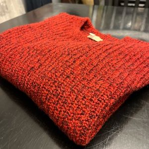 LL Bean men’s red and black wool sweater
